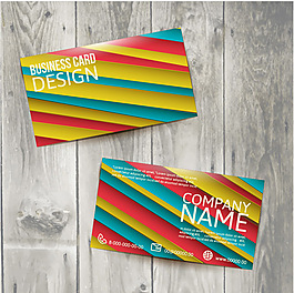 創意彩條名片