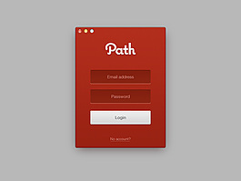 Path登錄框設(shè)計(jì)圖PSD素材