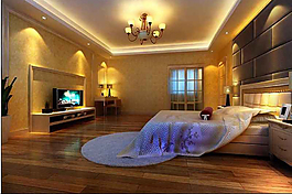 溫馨臥室模型3d
