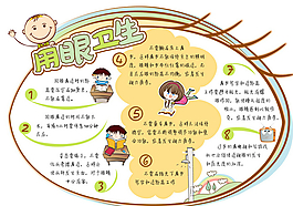 用眼衛生手抄報PSD