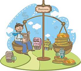 商务办公插画矢量图
