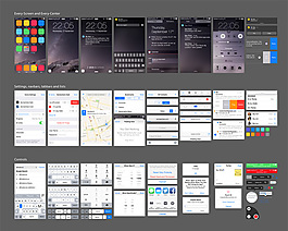 蘋果iOS 8系統(tǒng)UI素材包PSD