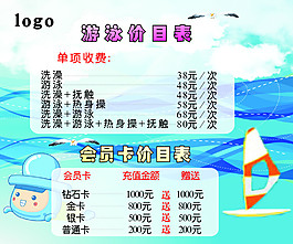 兒童游泳價(jià)目表