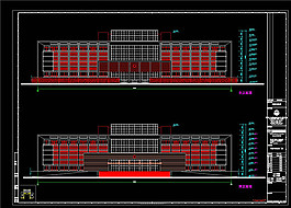 行政主樓立面CAD圖紙