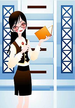 室内漂亮的女孩图