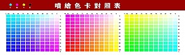 噴繪色卡對照圖
