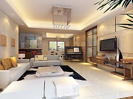 溫馨客廳模型設(shè)計(jì)