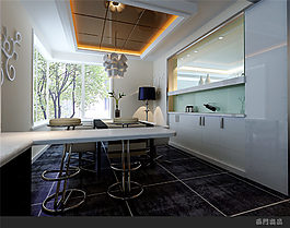 豪華客廳素材3D模型素材