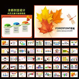 清新楓葉教育教學(xué)培訓(xùn)講座PPT模板