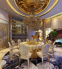 室內(nèi)餐廳3D模型素材