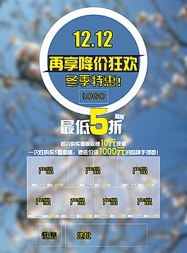 双12特价海报