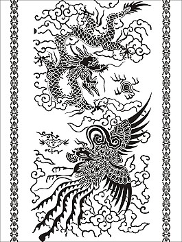 鳳凰紋路移門