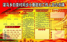 駐村工作人員公示牌