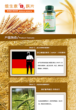 維生素B族片詳情頁