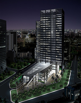 商業(yè)建筑夜景
