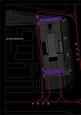总平面消防分析图CAD图纸