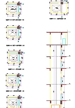 会展楼梯出图CAD图纸