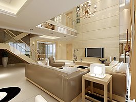 客廳家居3D模型素材