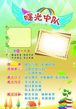 学校班级文化展板分层