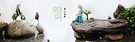 文藝女裝海報背景