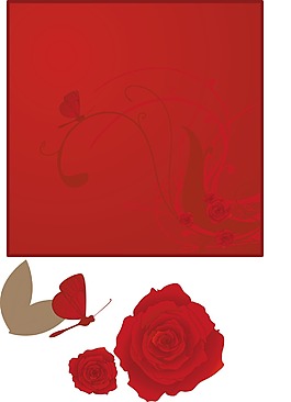 紅色主題花蜻蜓AI文件