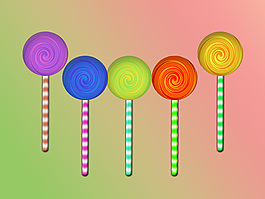 彩色棒棒糖