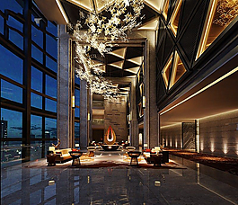 豪華時尚大廳模型