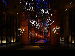 酒店大廳模型