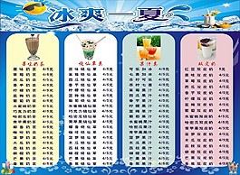 奶茶菜單價(jià)目表
