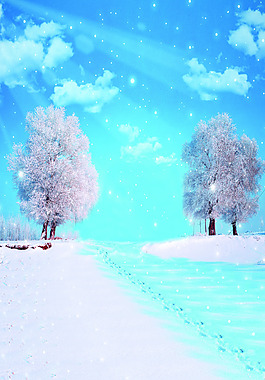 雪景背景圖
