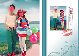 婚紗相冊模板PSD