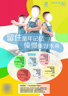 兒童攝影優(yōu)惠促銷宣傳單模板PSD素材下載
