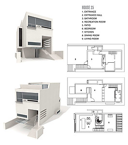 屋子3D模型素材