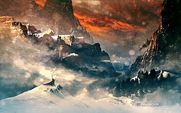 山頂背景