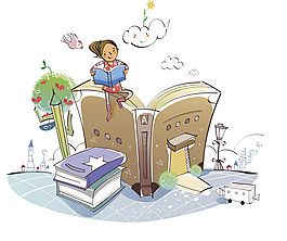 看書的女孩