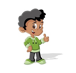 卡通小男孩