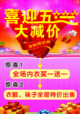 服裝店五一海報(bào)設(shè)計(jì)