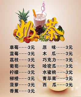 奶茶燈箱片