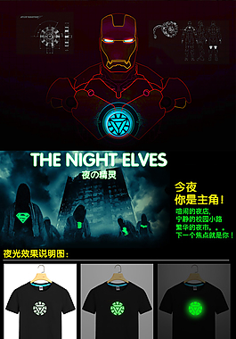 T恤夜光詳情頁面圖片