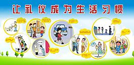 學(xué)生文明禮儀展板圖片