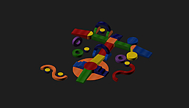 3D玩具積木模型