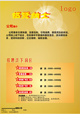 招聘海報