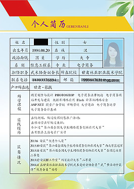 個人簡歷表