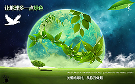 關愛地球公益海報