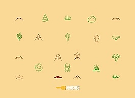 地圖小植物筆刷