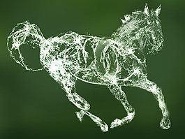 水花型的馬
