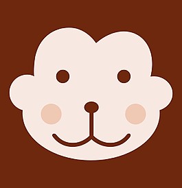 猴子圖案的卡片矢量素材