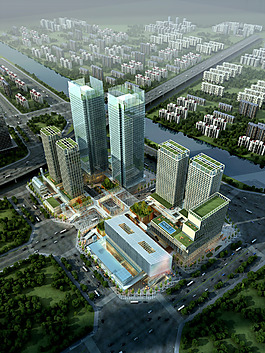 城市建筑亮化圖