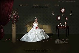 歐美婚紗攝影網頁設計模板psd下載