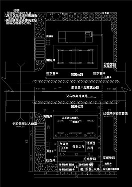 加油站平面布置方案CAD圖紙